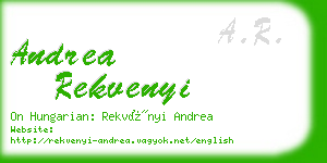 andrea rekvenyi business card